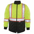 Game Workwear The Hi-Vis Quilted Jacket, Yellow/Black, Size 3X 1275